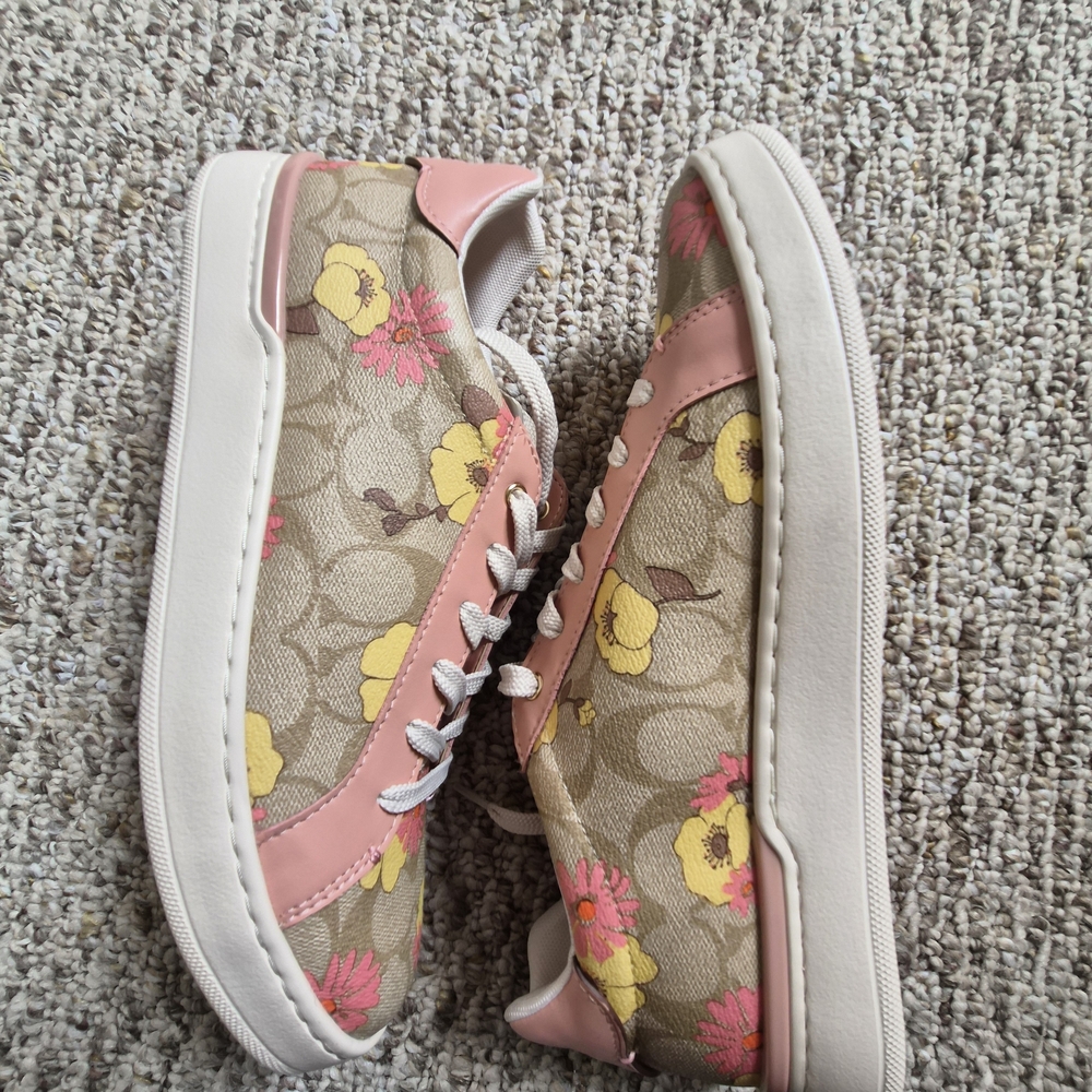 Nwb Coach Women's Low Top Sneaker In Signature Floral Print CI797 Size 10